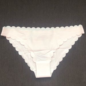 White Scalloped Bikini Bottoms